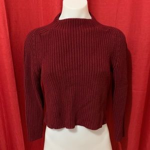 Cozy Cropped Red Sweater